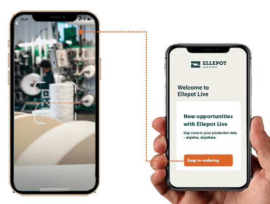 Ellepot Live App. Easy Reorder