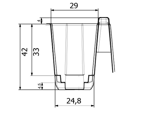 Ellepot propagation tray act25126_d pot size